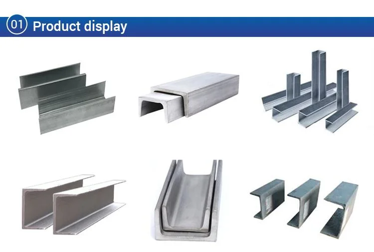 Wholesale High Quality 50cr 50mn 65mn ASTM C or U Channel Steel Processing Parts Galvanized Steel Profiles