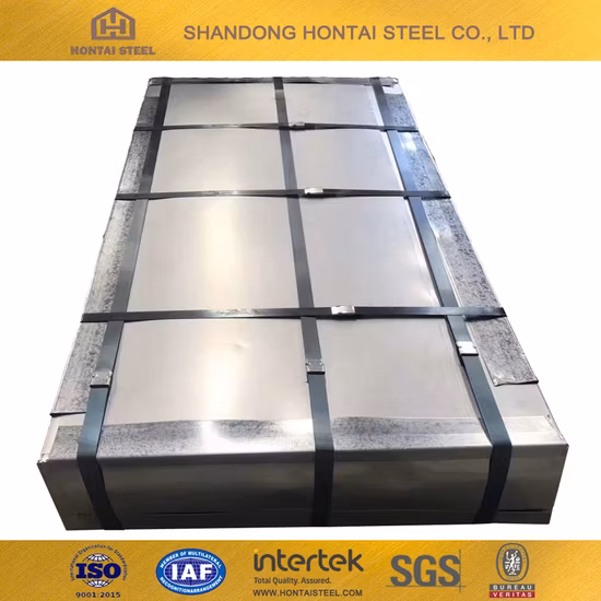 SGCC /Dx51d+Z Placa metálica para techos Material de construcción 4X8 SPCC 0,3 mm 0,4 mm 0,46 mm 0,5 mm Hoja de techo de hierro corrugado galvanizado recubierto de zinc